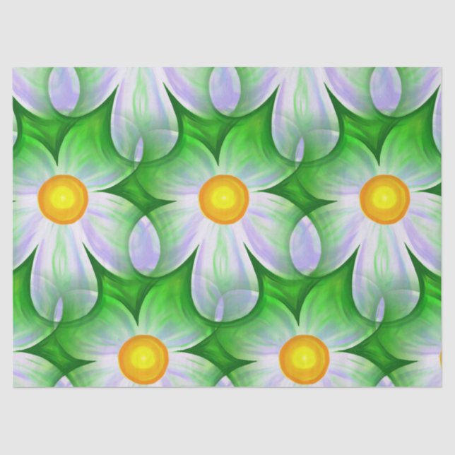 De Seda papel tecidular das flores da margarida (Frente )