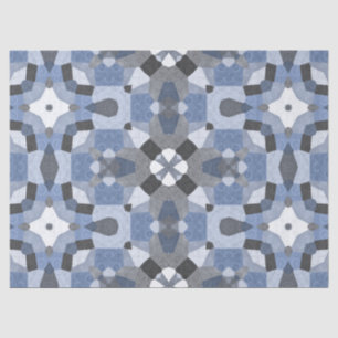 De Seda papel tecidular do caleidoscópio azul