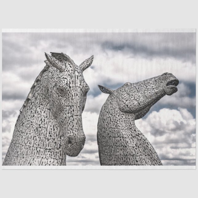 De Seda papel tecidular do kelpies da Escócia (Frente )