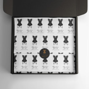 De Seda Papel tecidular do logotipo da Lingerie do Corset