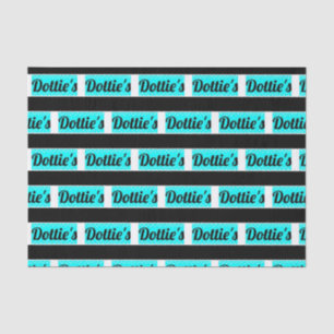 De Seda Papel tecidular do logotipo da loja Dottie (preto