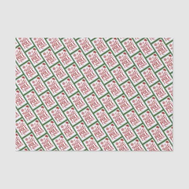 De Seda Papel tecidular do Polo Norte Express (Frente )