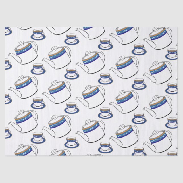 De Seda papel tecidular do tempo do chá (Frente )