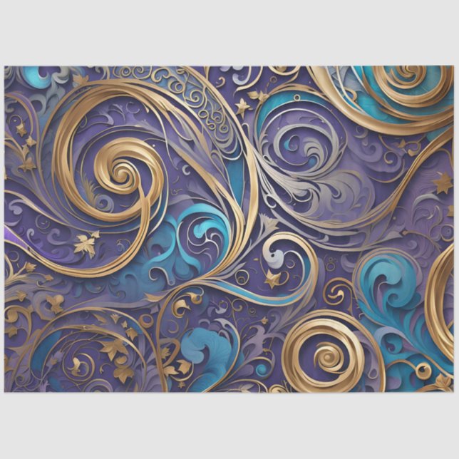De Seda papel tecidular em espiral (Frente )