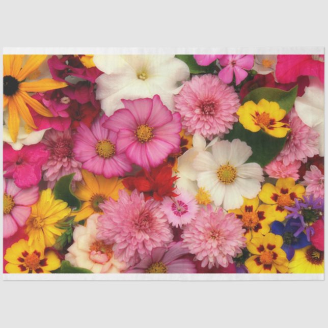 De Seda Papel tecidular - Flores mistas - HAMbyWG (Frente )