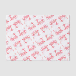 De Seda Papel tecidular LOVE 10" x 15"
