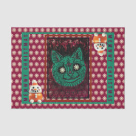 De Seda Papel tecidular MEWWWWY CHRISTMAS