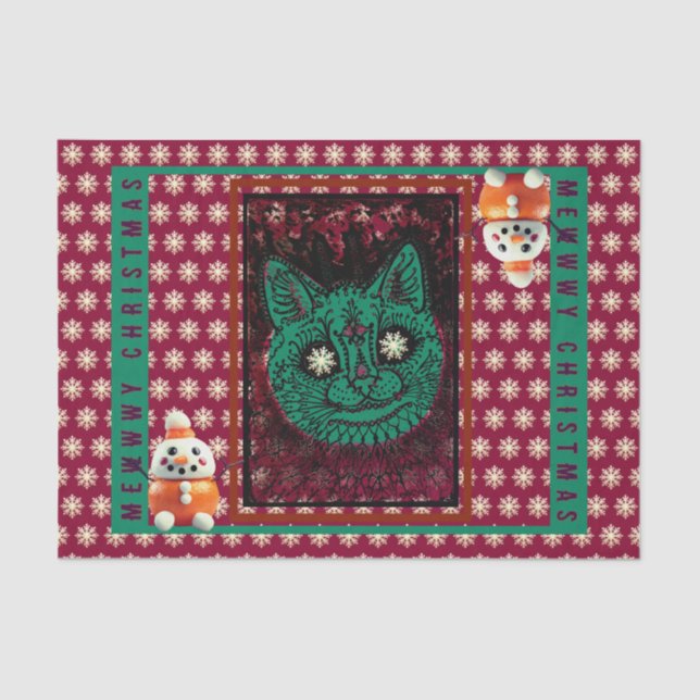 De Seda Papel tecidular MEWWWWY CHRISTMAS (Frente )