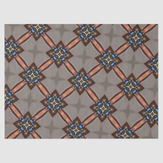 De Seda papel tecidular moroccan kaleidoscope (Frente )