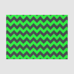De Seda Papel tecidular Neon green black chevron