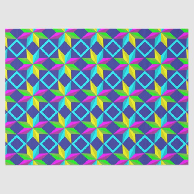 De Seda papel tecidular neon star (Frente )