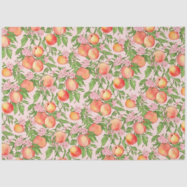 De Seda Papel tecidular Peach Blossom (Frente )