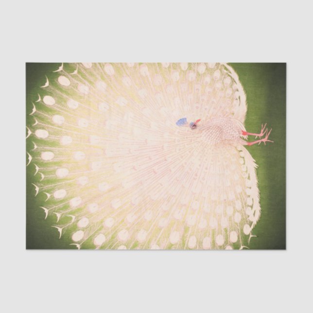 De Seda Papel tecidular PEACOCK JAPONÊS (Frente )