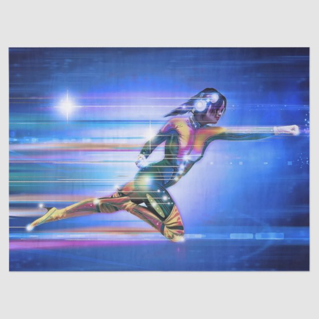 De Seda papel tecidular super-herói (Frente )