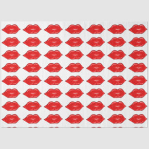 De Seda Papel Teclado dos Lábios Vermelhos