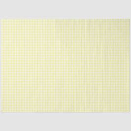 De Seda Papel Teclado Gingham Amarelo e Branco