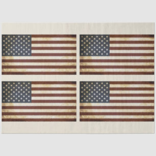De Seda Papel Teclado para Descopaginação do USA Flag Gr