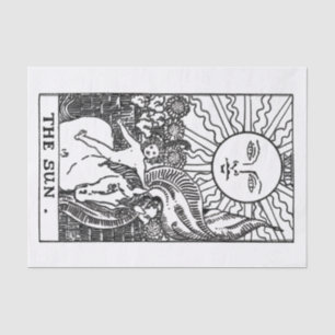 De Seda Papel Teclado Sun Tarot Card