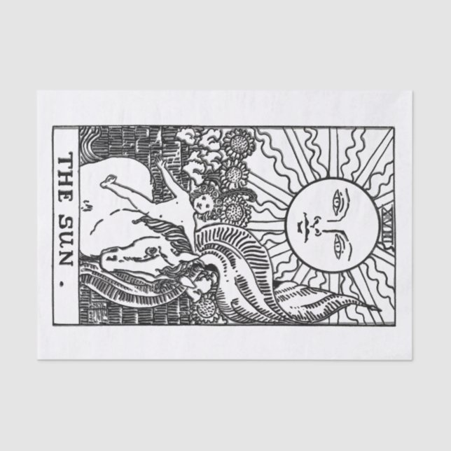 De Seda Papel Teclado Sun Tarot Card (Frente )