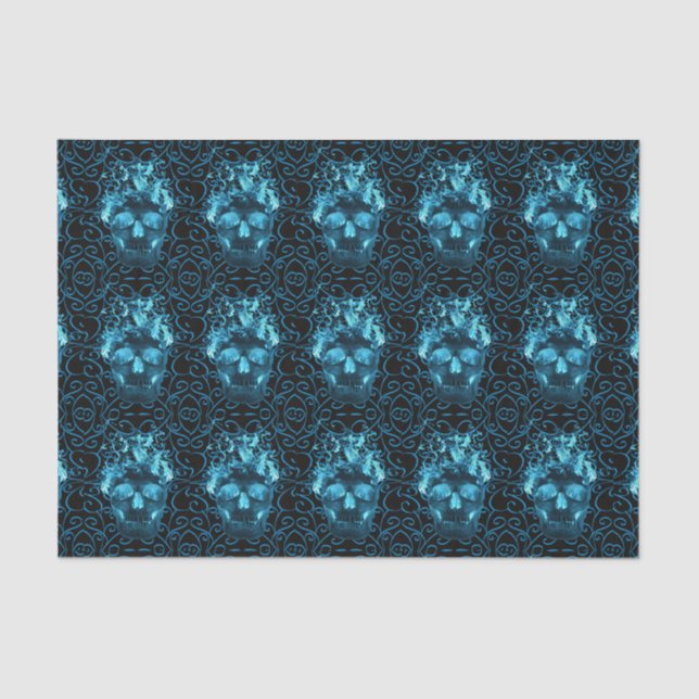 De Seda Papel Tema Azul (Frente )