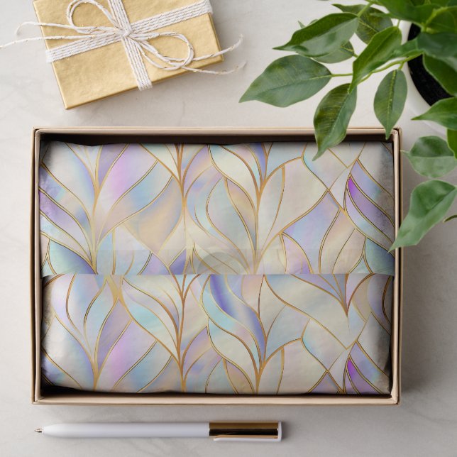 De Seda Papel Tissue Abstrato Pastel Elegante (Presente)