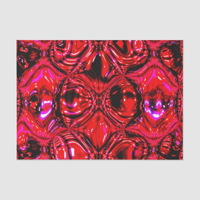 De Seda Papel Tissue Abstrato 'Vermelho Derretido' (Frente )