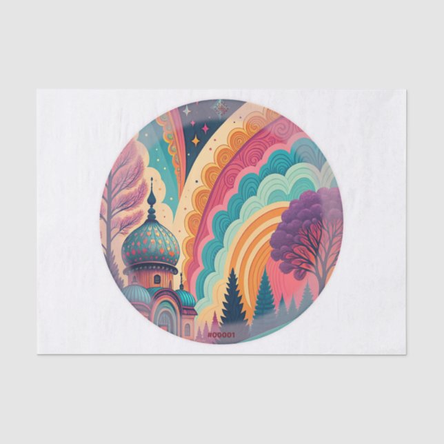 De Seda Papel Tissue Arco-íris Cúpula Sonhadora – Personal (Frente )