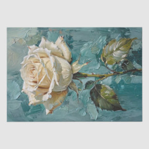 De Seda Papel Tissue Artístico Floral Verde Azul e Rosa Cr