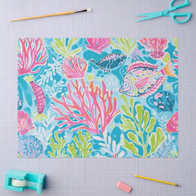 De Seda Papel tissue com gráfico estiloso (Arte )