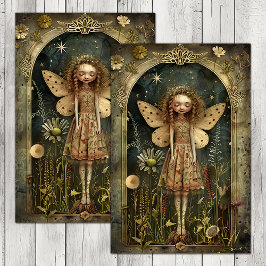 DE SEDA PAPEL TISSUÉ DECOUPAGE FADA DELICADA DA FLORESTA