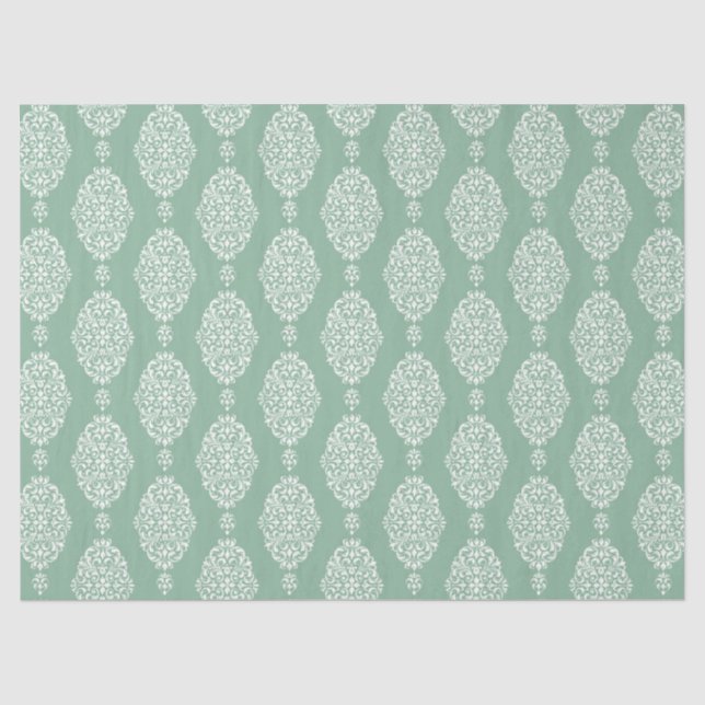 De Seda Papel Tissue Design Série Eucalipto Aquarela 8 (Frente )