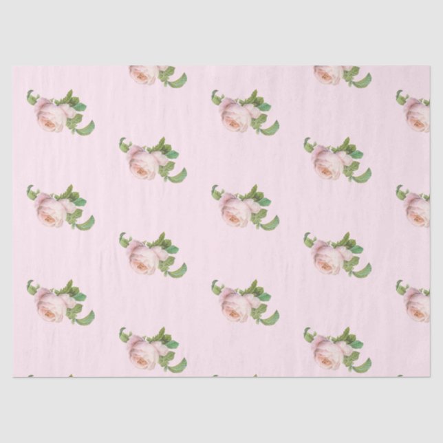De Seda Papel Tissue Design Série Rosa Romântica 19 (Frente )