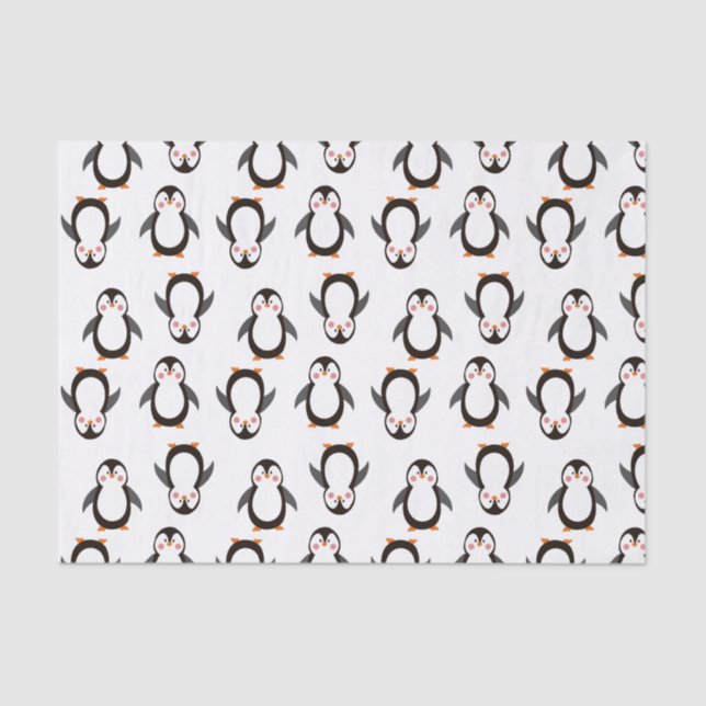 De Seda Papel tissue dos pinguins (Frente )