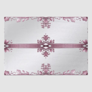 De Seda Papel Tissue Floral Florescem Folhas Rosadas