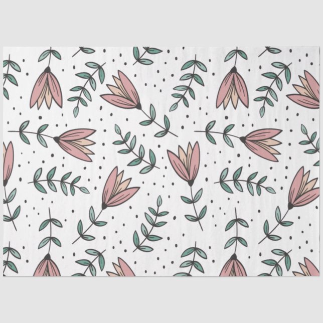 De Seda Papel Tissue Floral Minimalista Fofo (Frente )