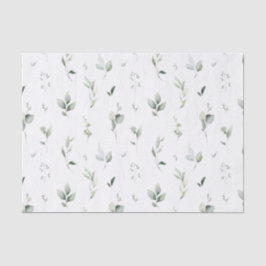 De Seda Papel Tissue Folhagem Verde
