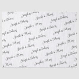 De Seda Papel Tissue Personalizado Branco para Casamento