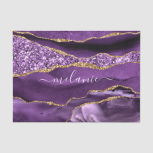 De Seda Papel Tissue Personalizado com Brilho Roxo Ágata D
