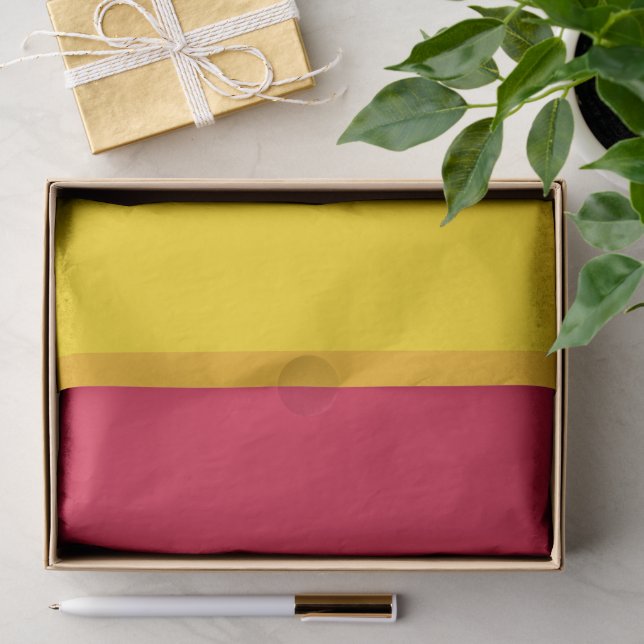 De Seda Papel Tissue Vermelho Carmesim e Dourado – Persona (Presente)