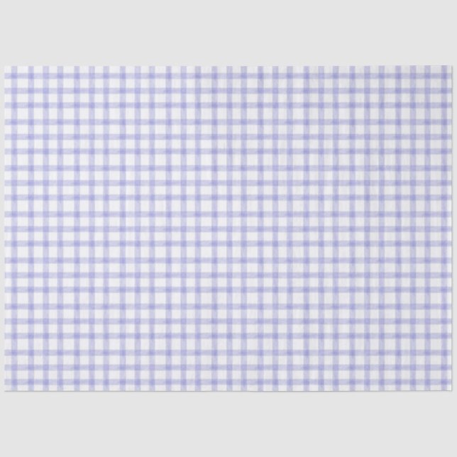 De Seda Papel Tissue Xadrez Lavanda Íris 005 (Frente )