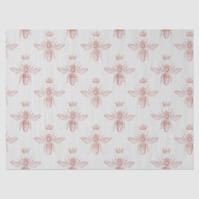 De Seda Papel Tissues Design 2 Série Rose Gold Bee (Frente )