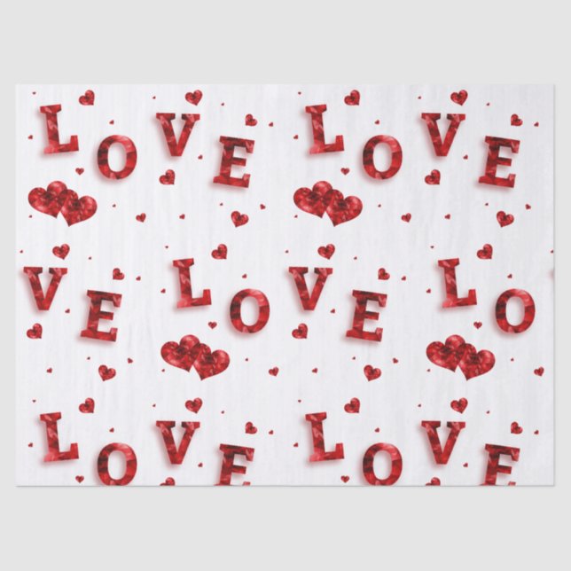De Seda Papel Tissues Elegant Love (Frente )
