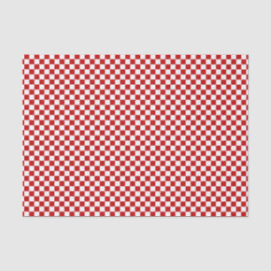 De Seda Papel vermelho-branco verificado