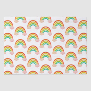De Seda Papel Vintage Corta Arco-Íris E Nuvens