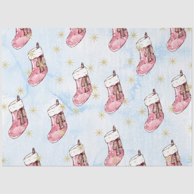 De Seda Papel Watercolor Natal II Design 11 (Frente )