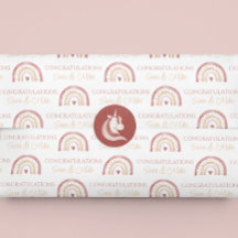 Parabéns Arco-Íris Papel Tecido