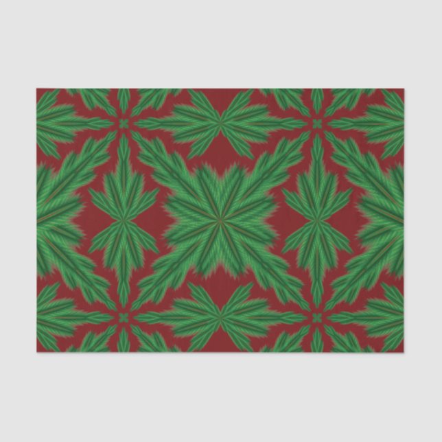 De Seda Pine Mandala Garnet - Papel Tecidual (Frente )