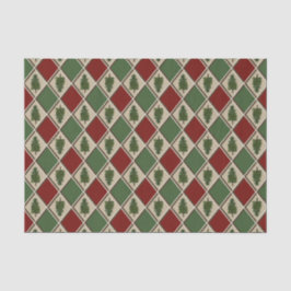 De Seda Pinheiros e Papel Tecido Harlequin