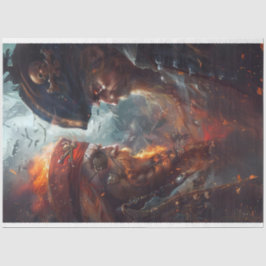 De Seda Pirata em um Papel Tecido Duelo Decoupage