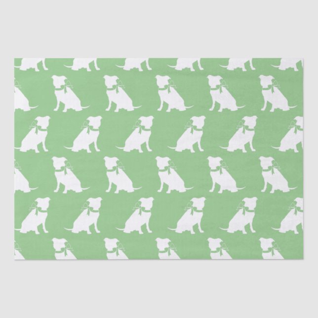 De Seda Pit Bull Dog Puppy Pitbull Papel para tecidos (Frente )